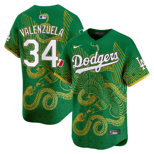 Men's Los Angeles Dodgers Mexico Aztec Serpent Pattern Vapor Premier Limited Jersey - Printed