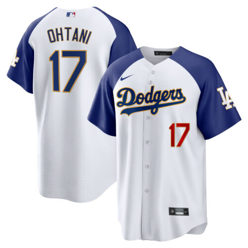 Men's Los Angeles Dodgers Gold Trim Cool Base Jersey - All Stitched