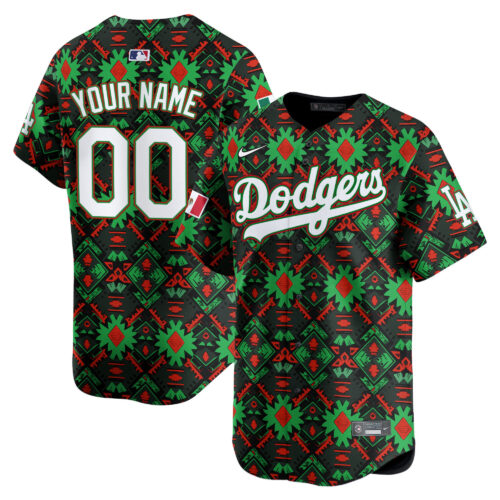 Los Angeles Dodgers Mexico Aztec Spirit Vapor Premier Limited Custom Jersey - Printed