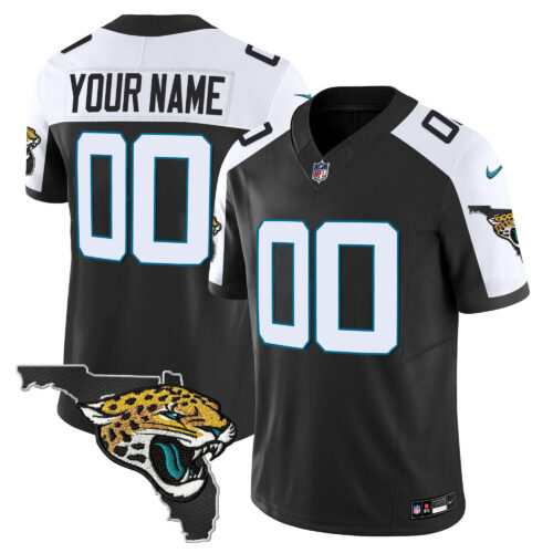 Jacksonville Jaguars Florida Patch Vapor Custom Jersey - All Stitched
