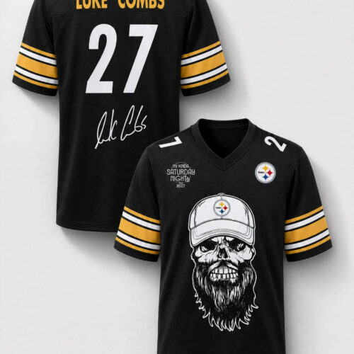 Luke Combs X Pittsburgh Steelers Merch My Kinda Saturday Night Tour 2027 Jersey